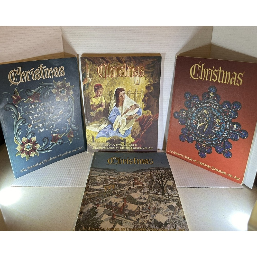 Lot Of 4 The American Annual of Christmas Literature and Art Volumes 44,45,50,51